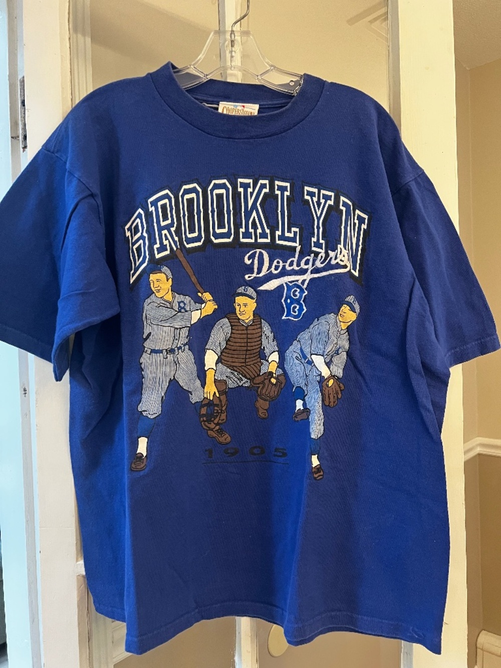 Vintage Brooklyn Dodgers 1905 Cooperstown Collection T-Shirt Large